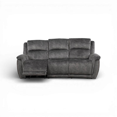 Majestik Grey 3 Seater Power Recliner Sofa