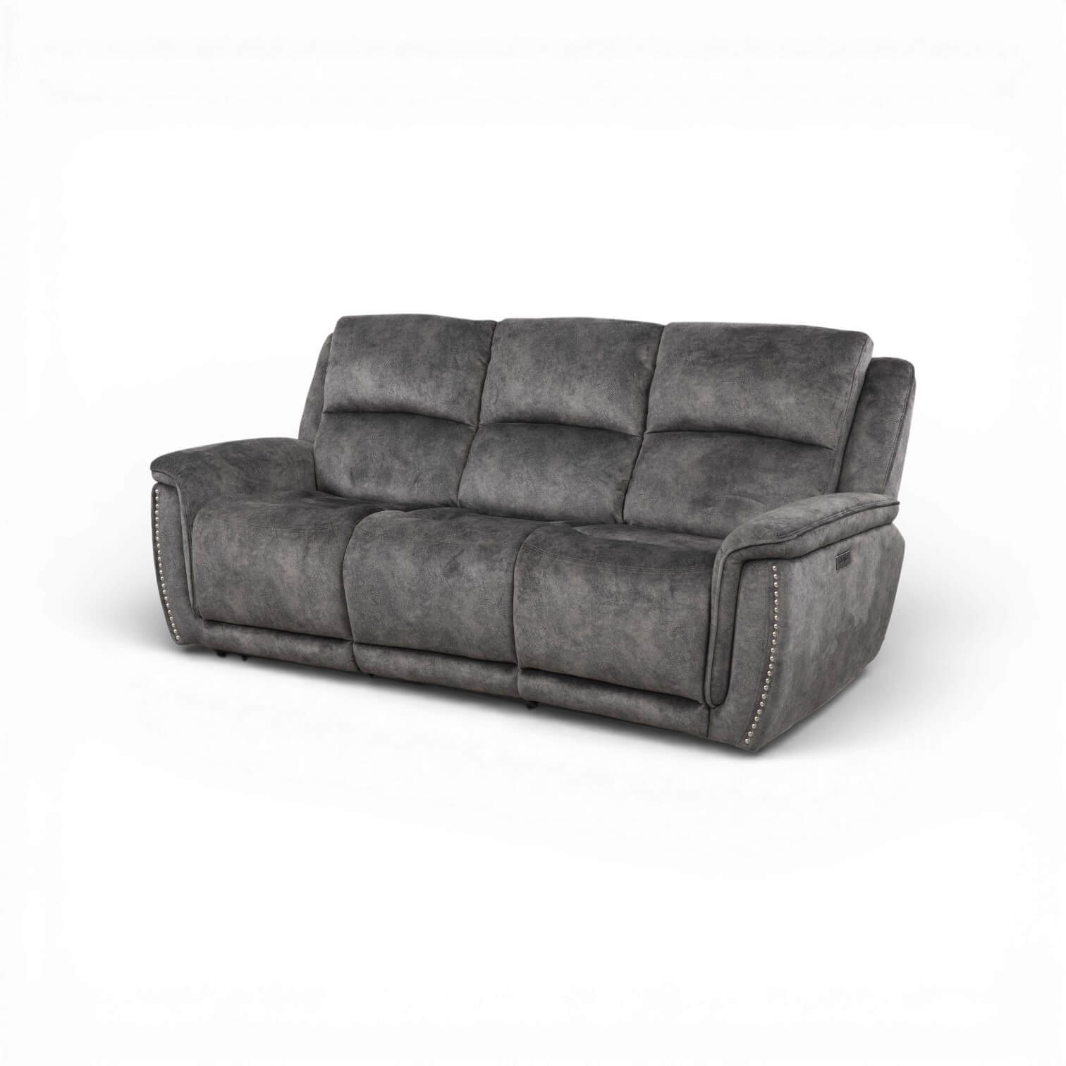 Majestik Grey 3 Seater Power Recliner Sofa