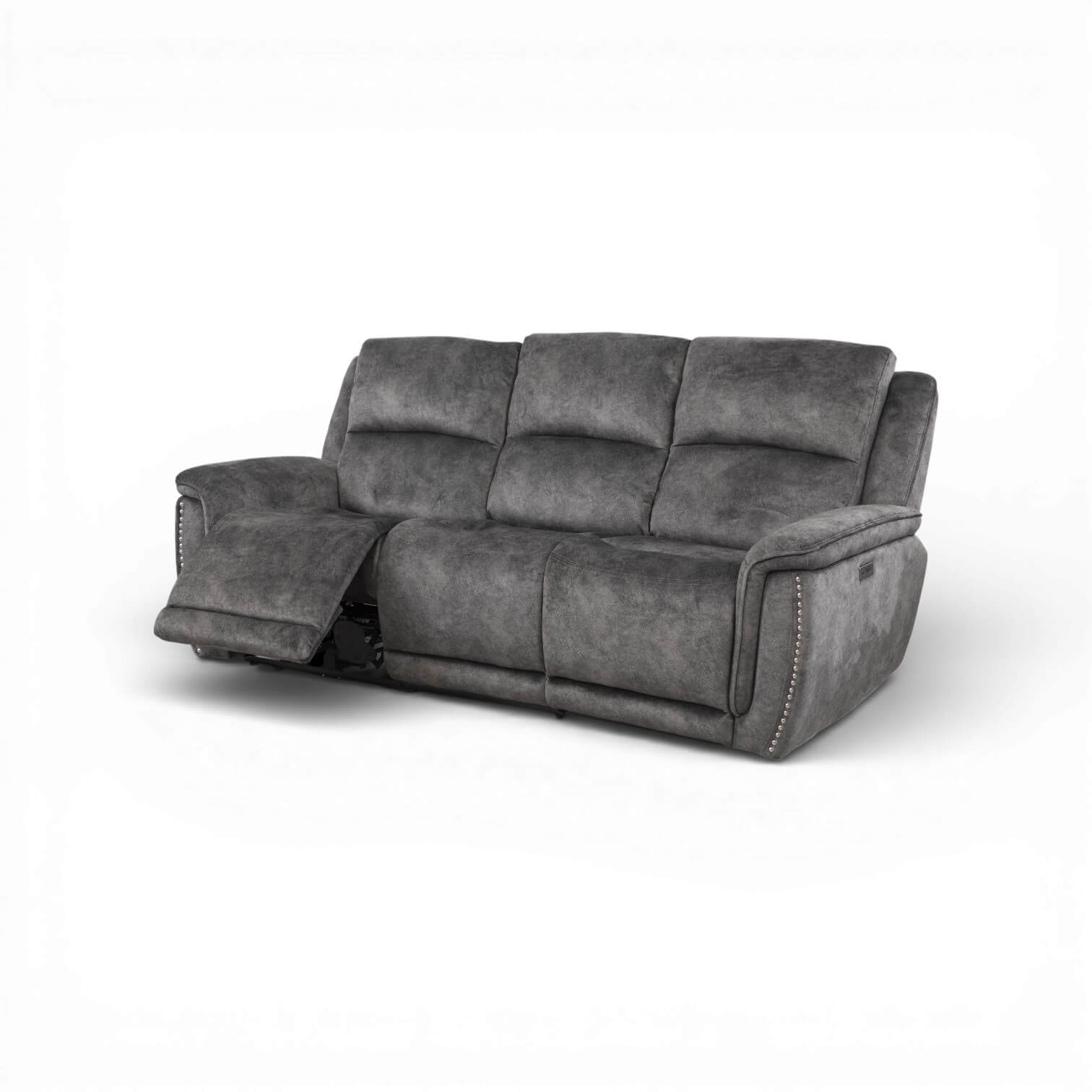 Majestik Grey 3 Seater Power Recliner Sofa