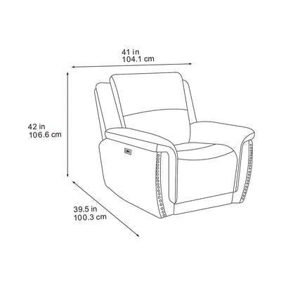 Majestik Grey Power Recliner Armchair