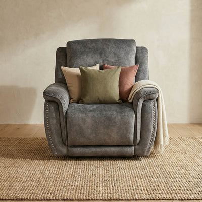 Majestik Grey Power Recliner Armchair