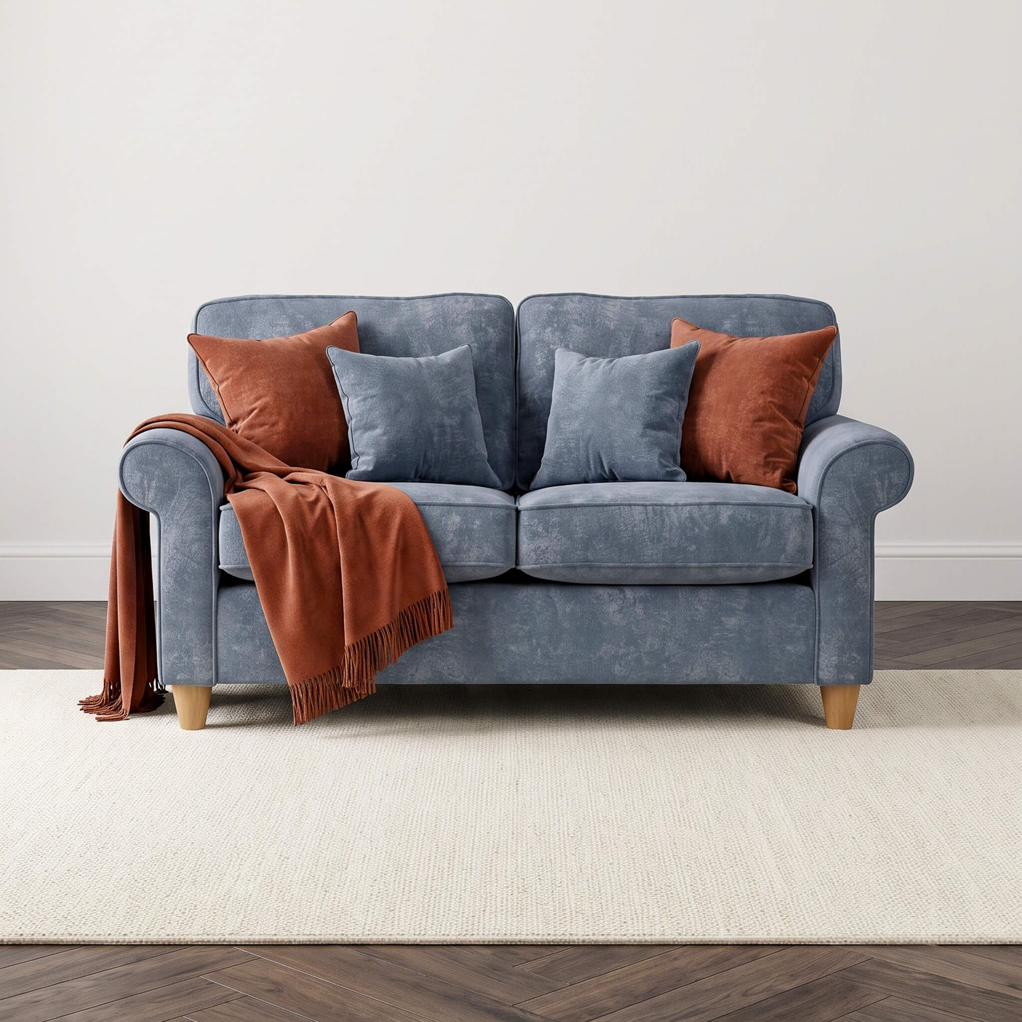 Mary Blue 2 Seater Sofa