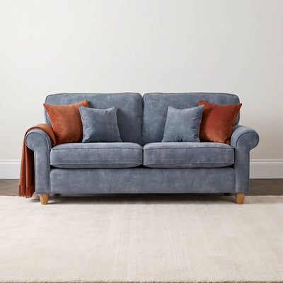 Mary Blue 3 Seater Sofa