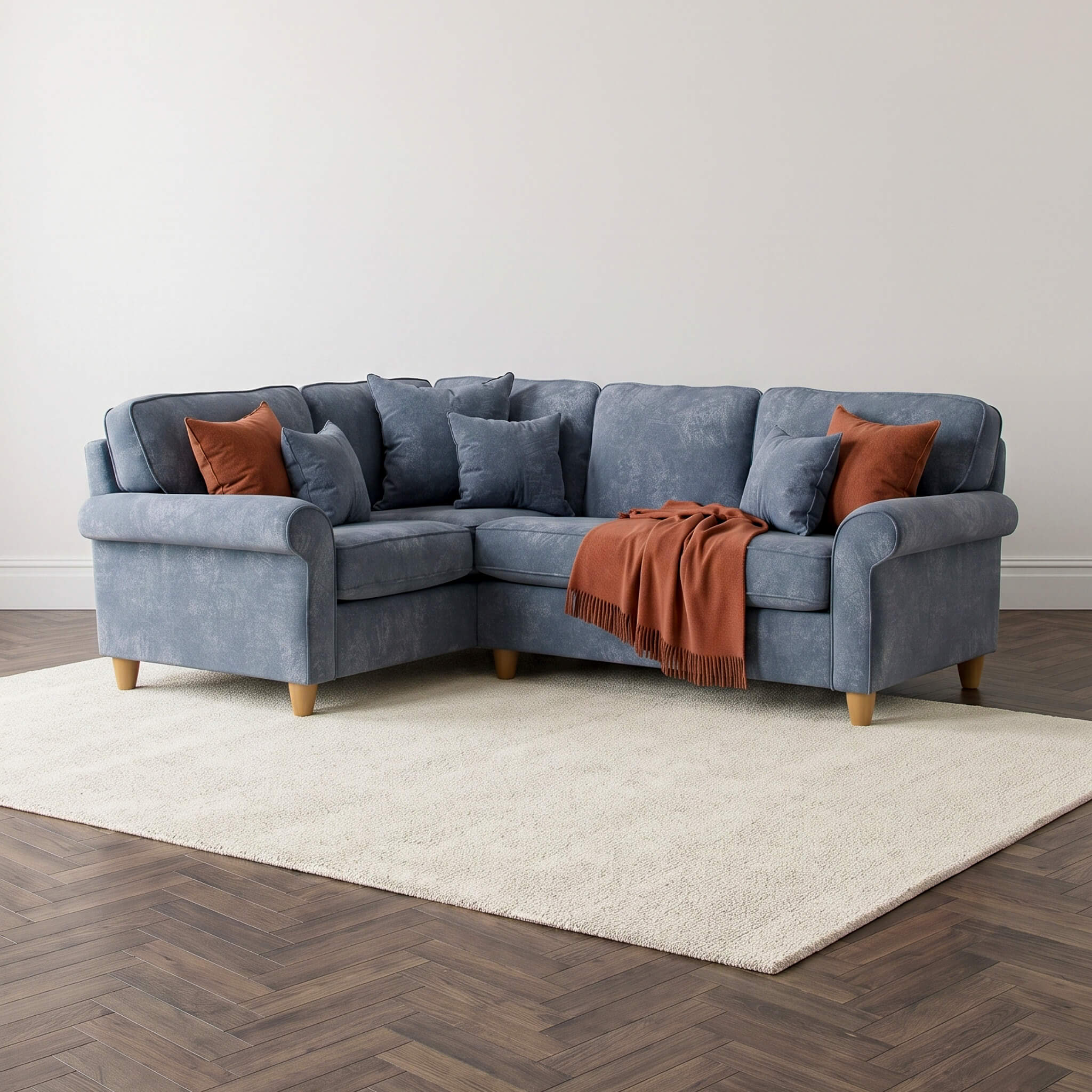 Mary Blue Left Corner Sofa