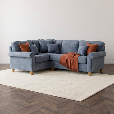 Mary Blue Left Corner Sofa