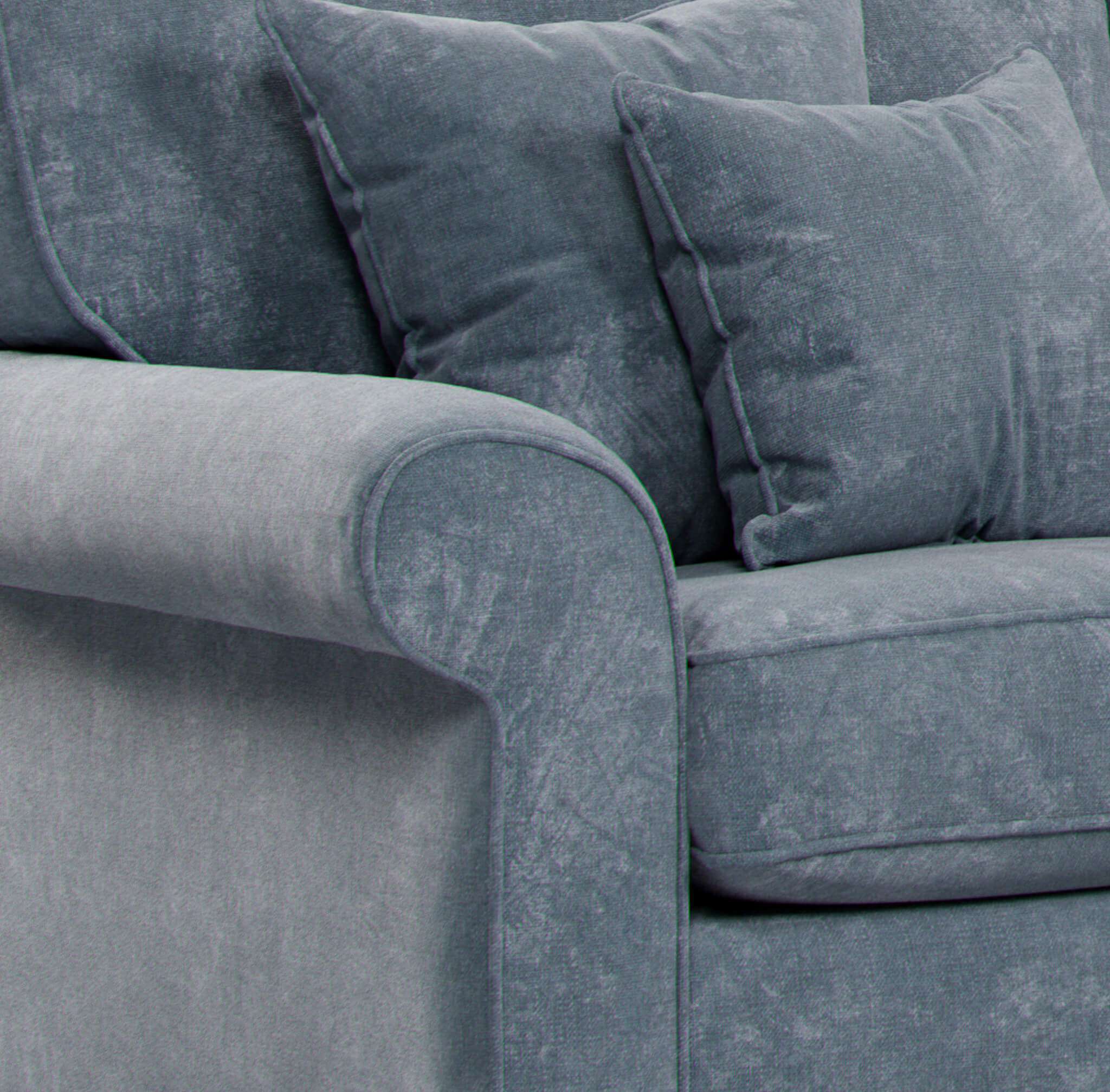 Mary Blue Double Corner Sofa