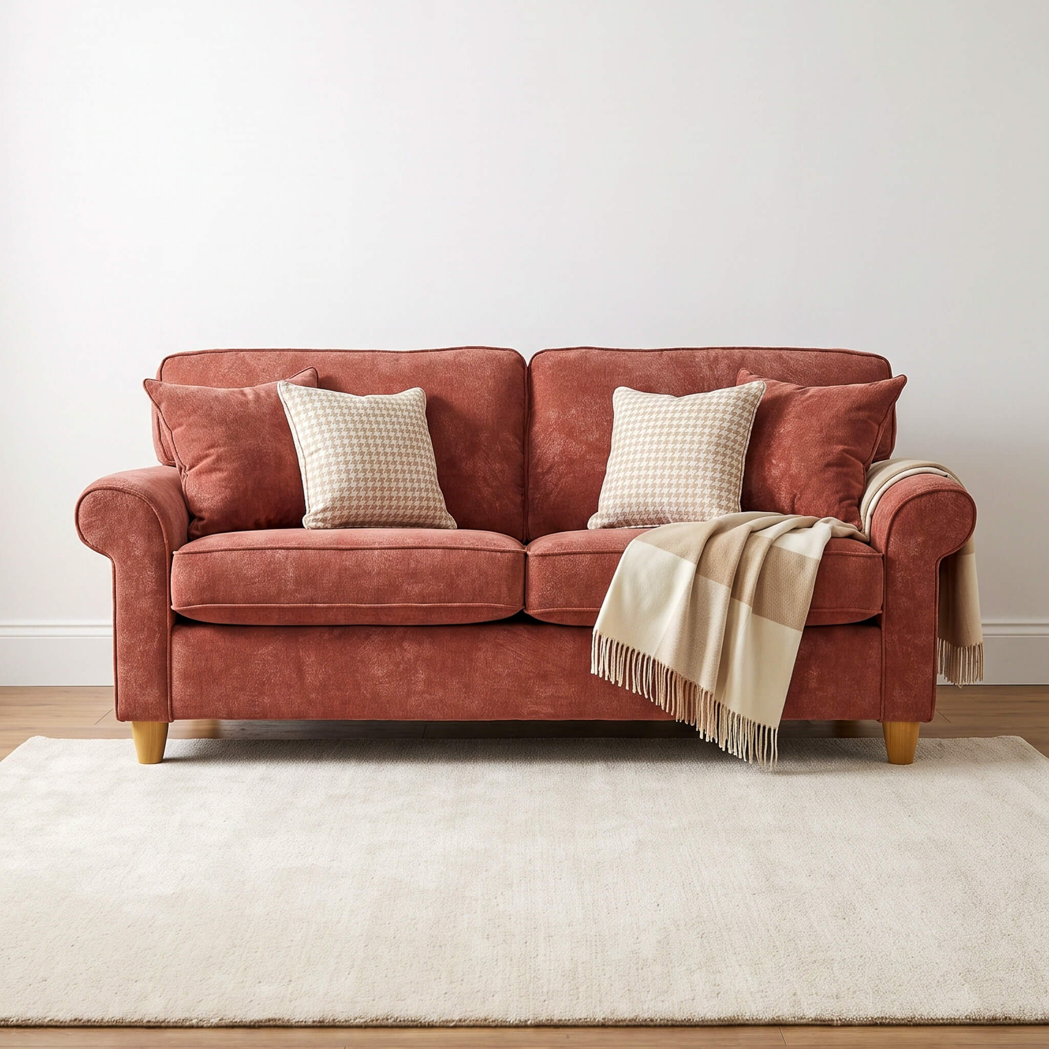 Mary Red 3 Seater Sofa