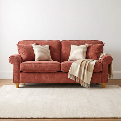 Mary Red 3 Seater Sofa