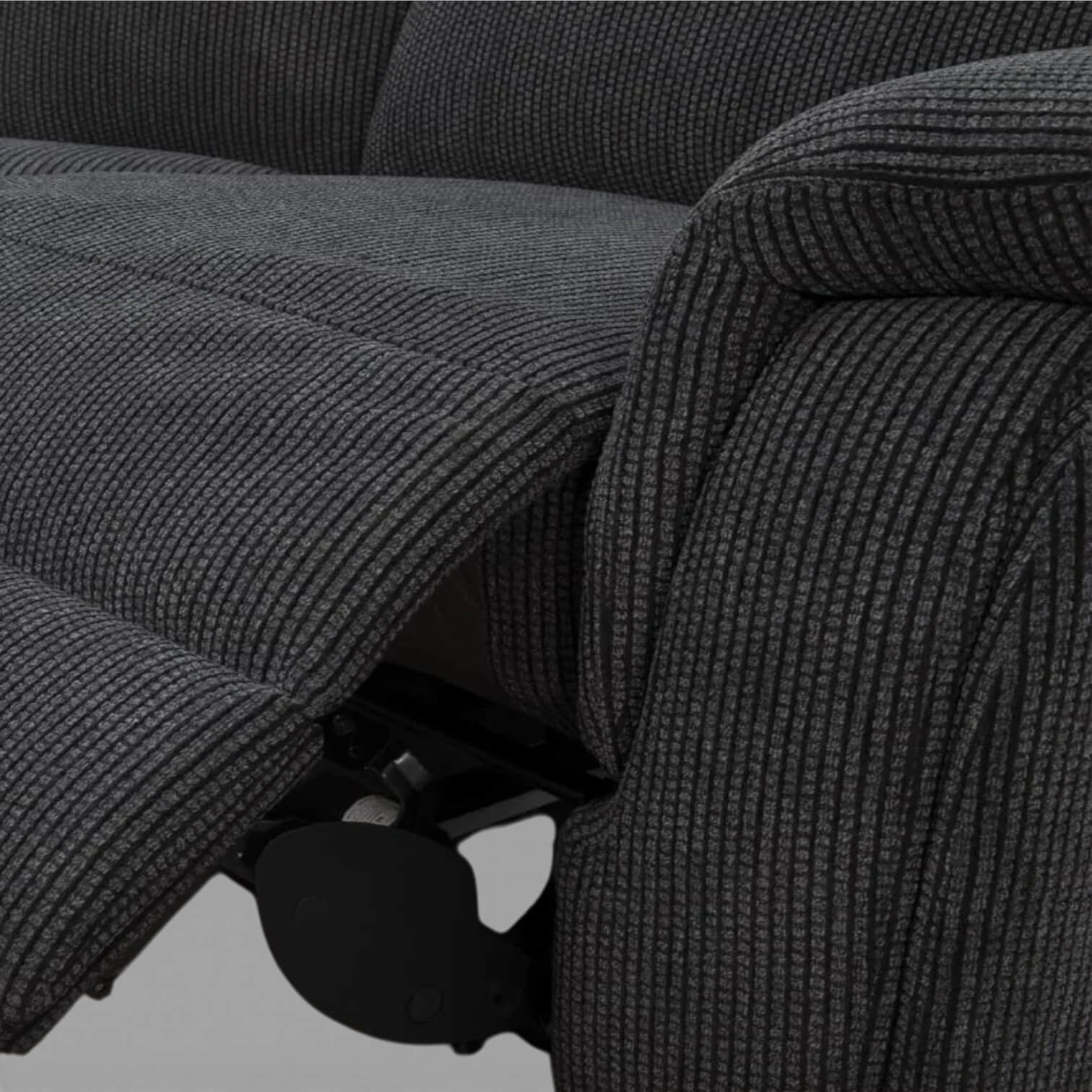 Maverick Black Power Corner Recliner Sofa