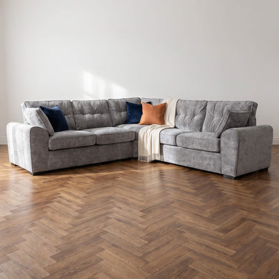 Maxwell Grey Double Corner Sofa