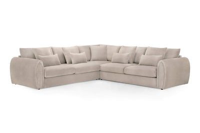 Mira Brown Double Corner Sofa