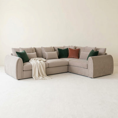 Mira Brown Right Corner Sofa
