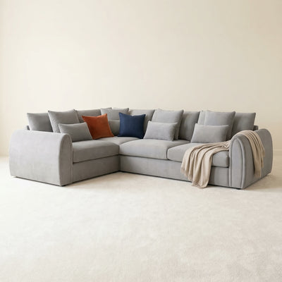 Mira Grey Left Corner Sofa