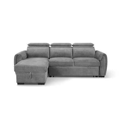Montrose Grey Universal Corner Sofa Bed