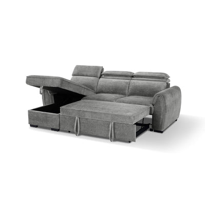 Montrose Grey Universal Corner Sofa Bed