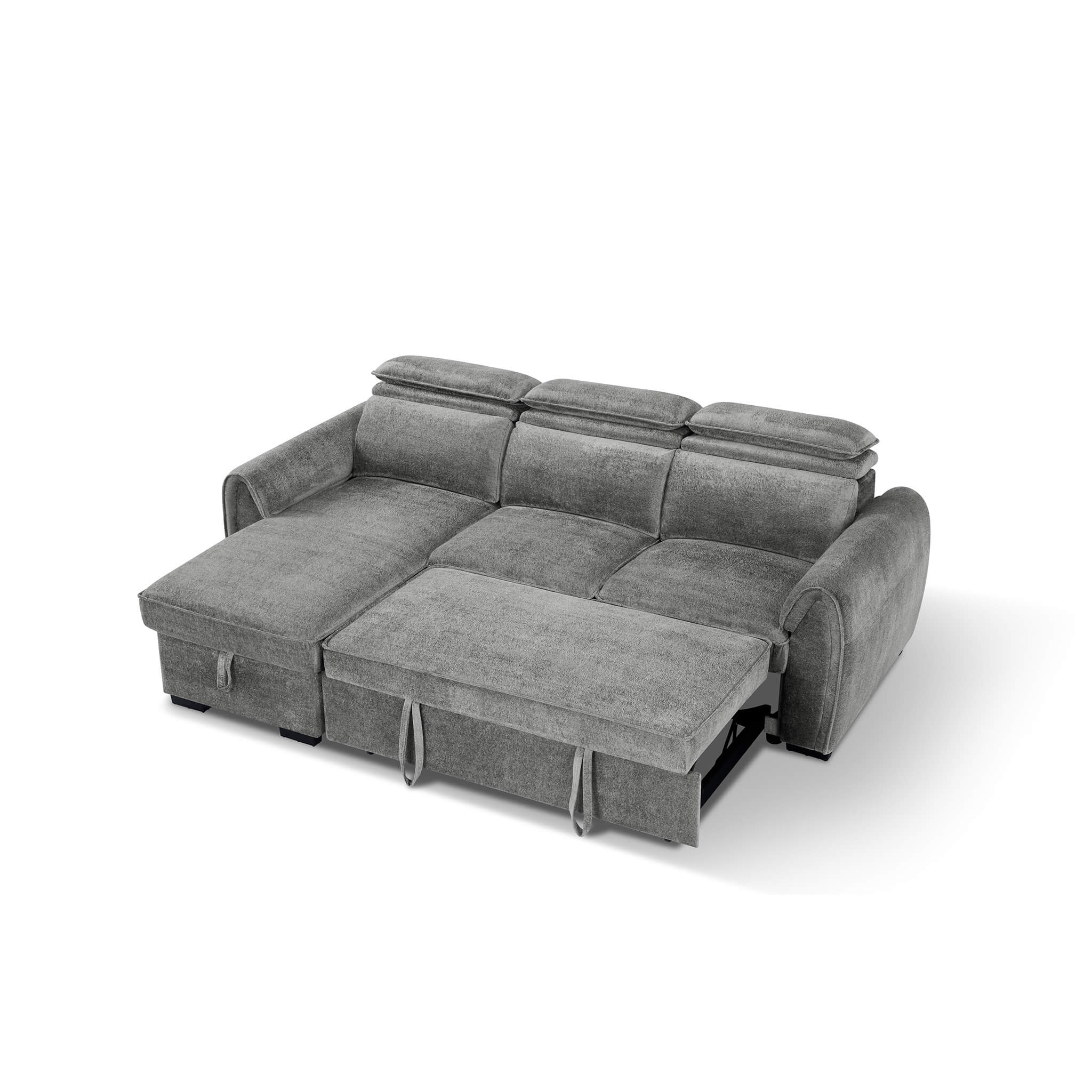 Montrose Grey Universal Corner Sofa Bed