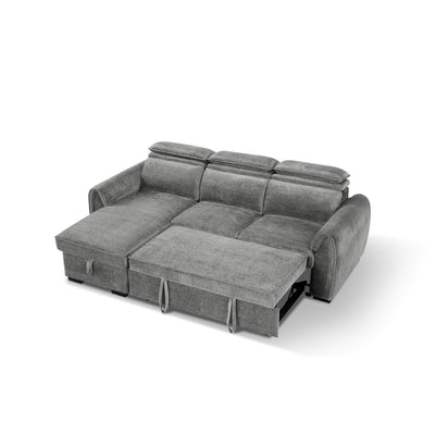 Montrose Grey Universal Corner Sofa Bed