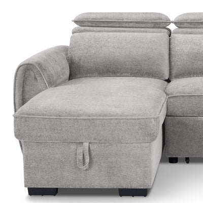 Montrose Grey Universal Corner Sofa Bed
