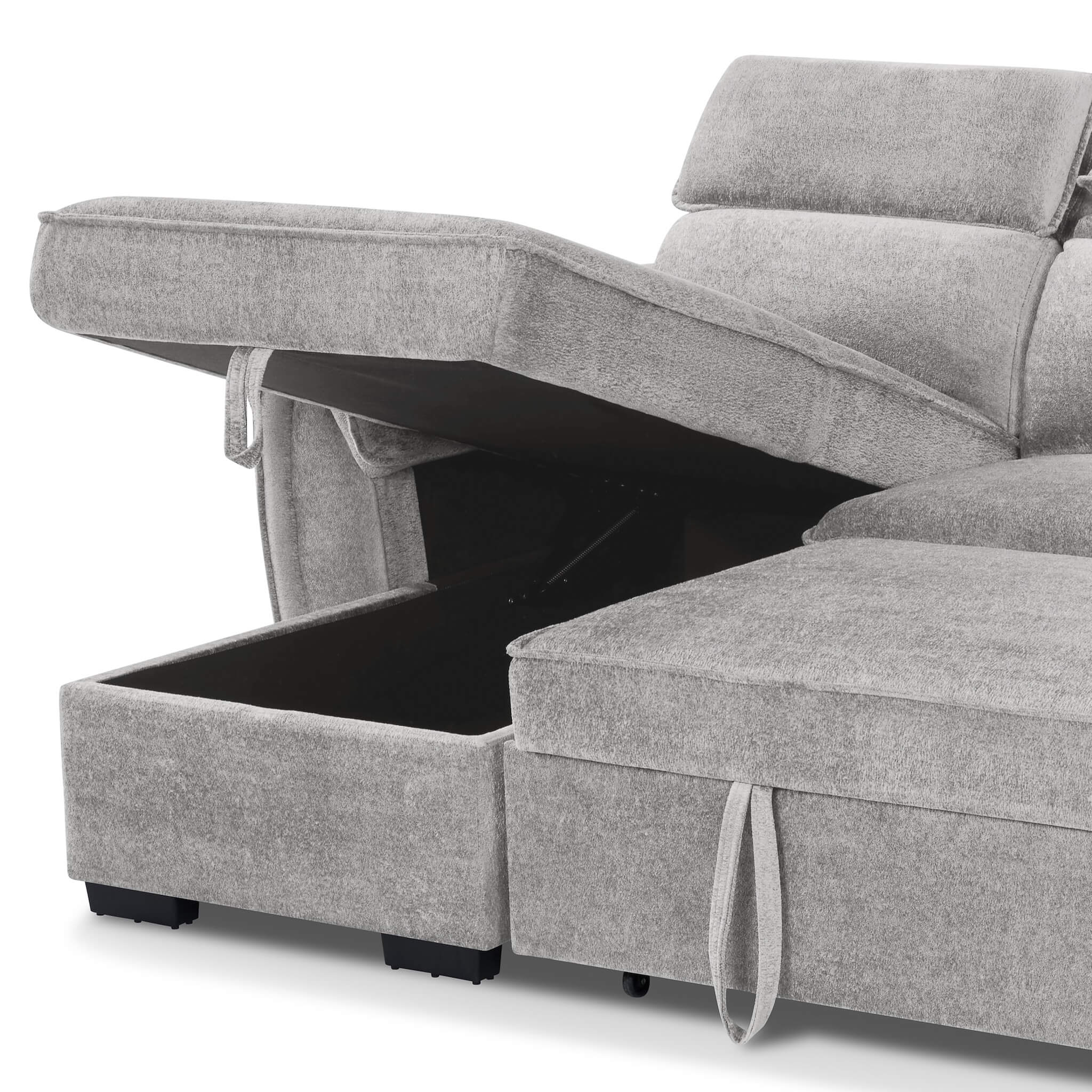 Montrose Grey Universal Corner Sofa Bed
