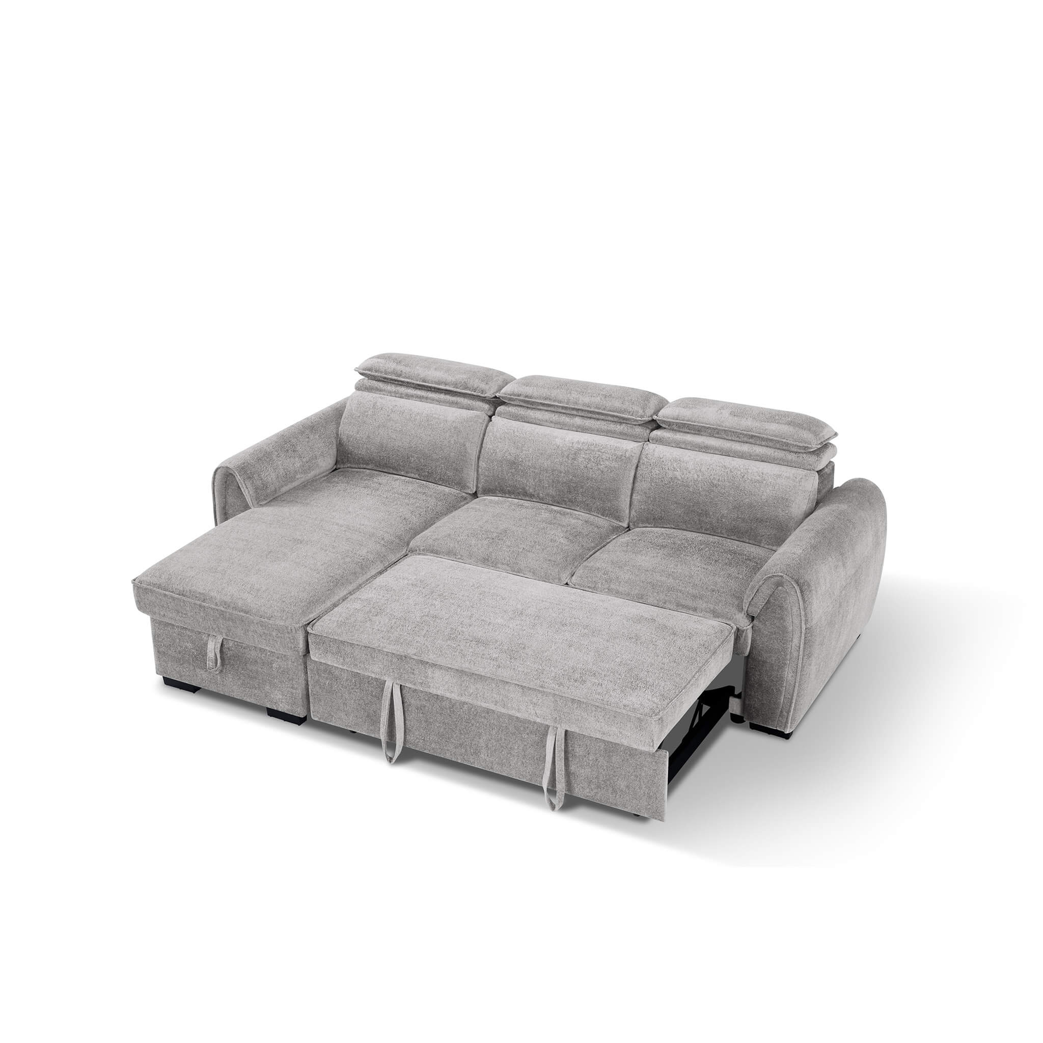 Montrose Grey Universal Corner Sofa Bed