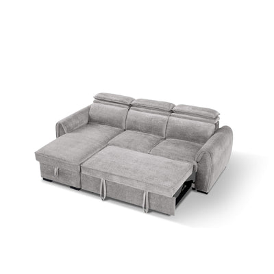 Montrose Grey Universal Corner Sofa Bed