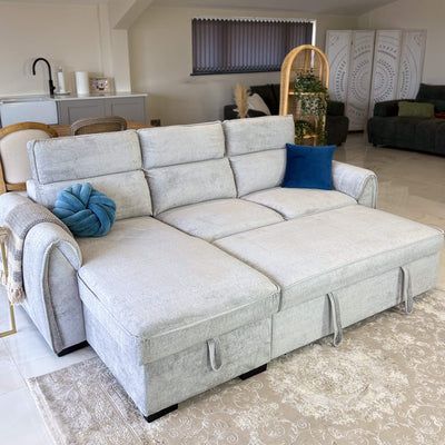 Montrose Grey Universal Corner Sofa Bed