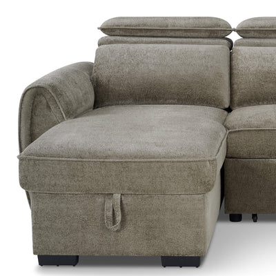 Montrose Taupe Universal Corner Sofa Bed
