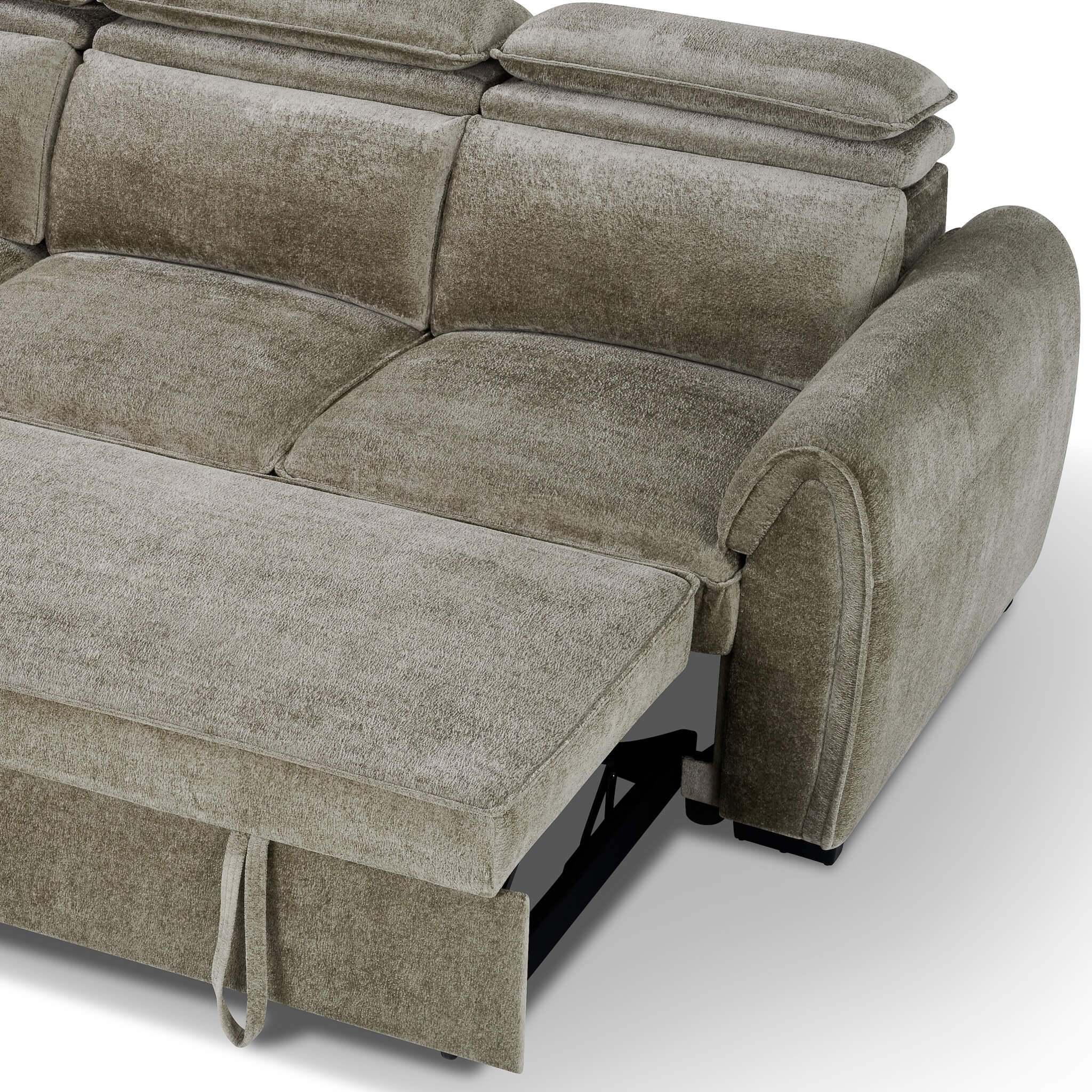 Montrose Taupe Universal Corner Sofa Bed