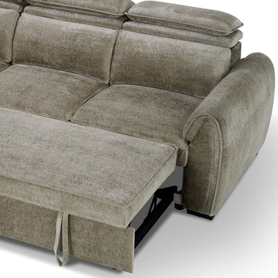 Montrose Taupe Universal Corner Sofa Bed