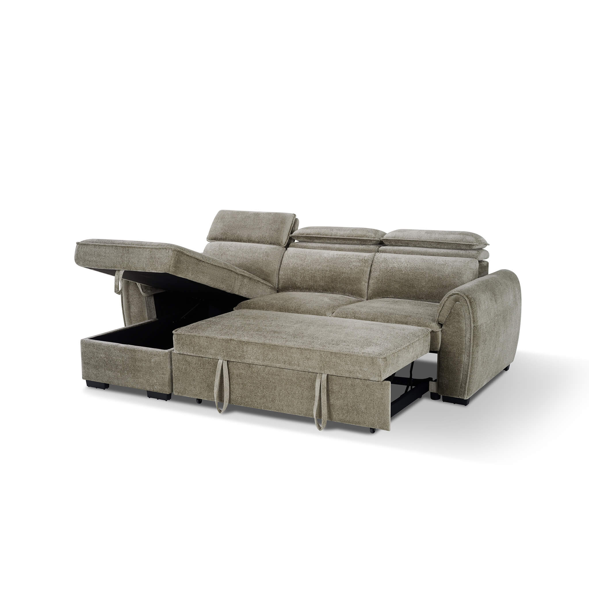 Montrose Taupe Universal Corner Sofa Bed