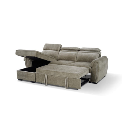Montrose Taupe Universal Corner Sofa Bed