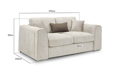 Narela Beige 2 Seater Sofa