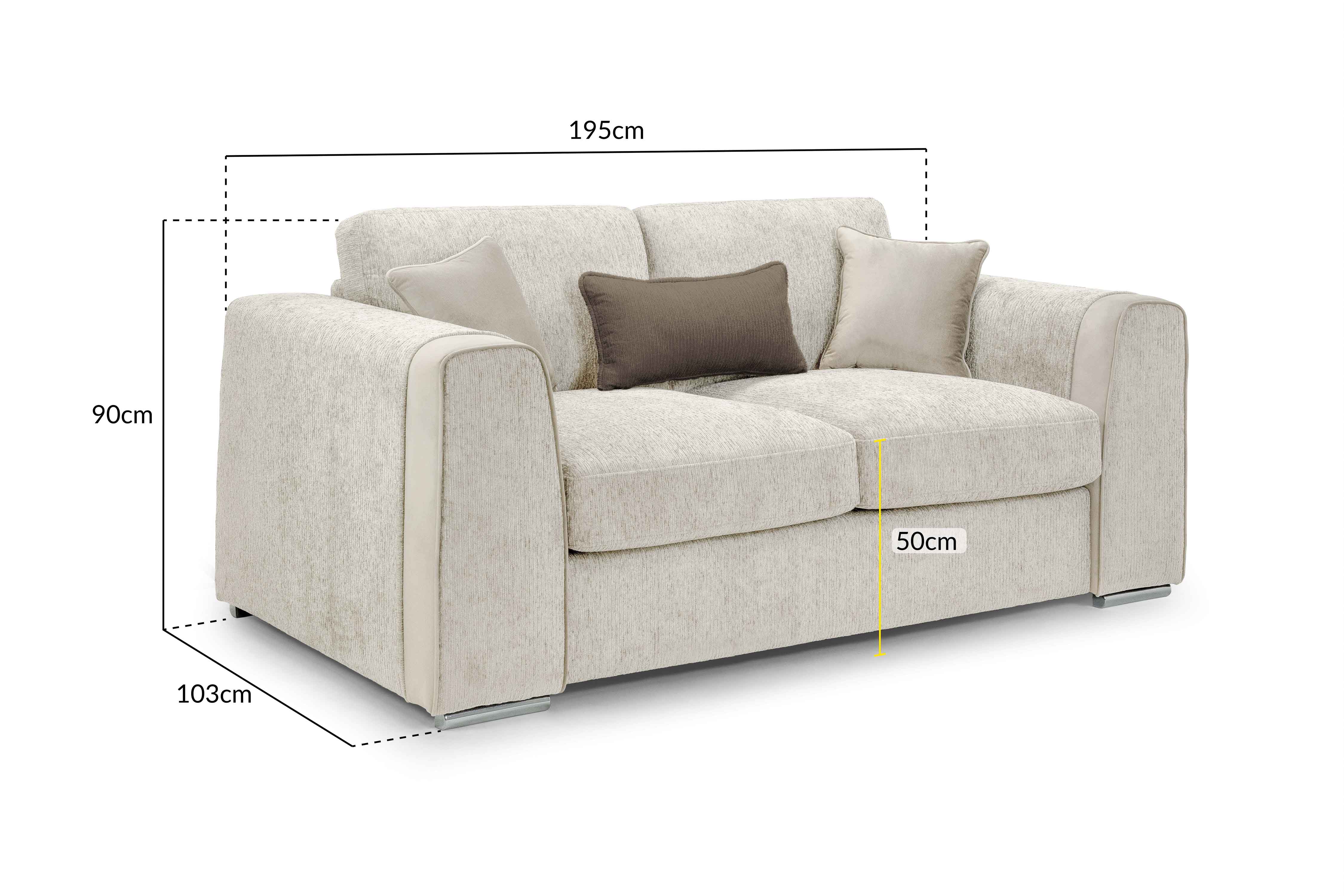 Narela Beige 2 Seater Sofa
