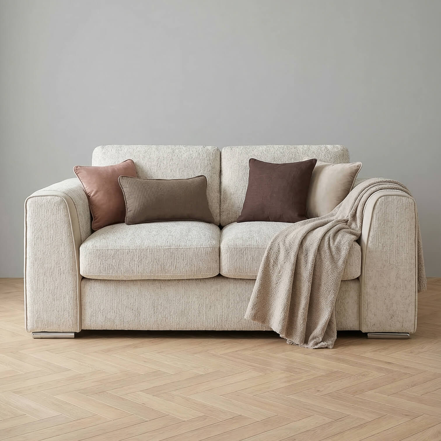 Narela Beige 2 Seater Sofa