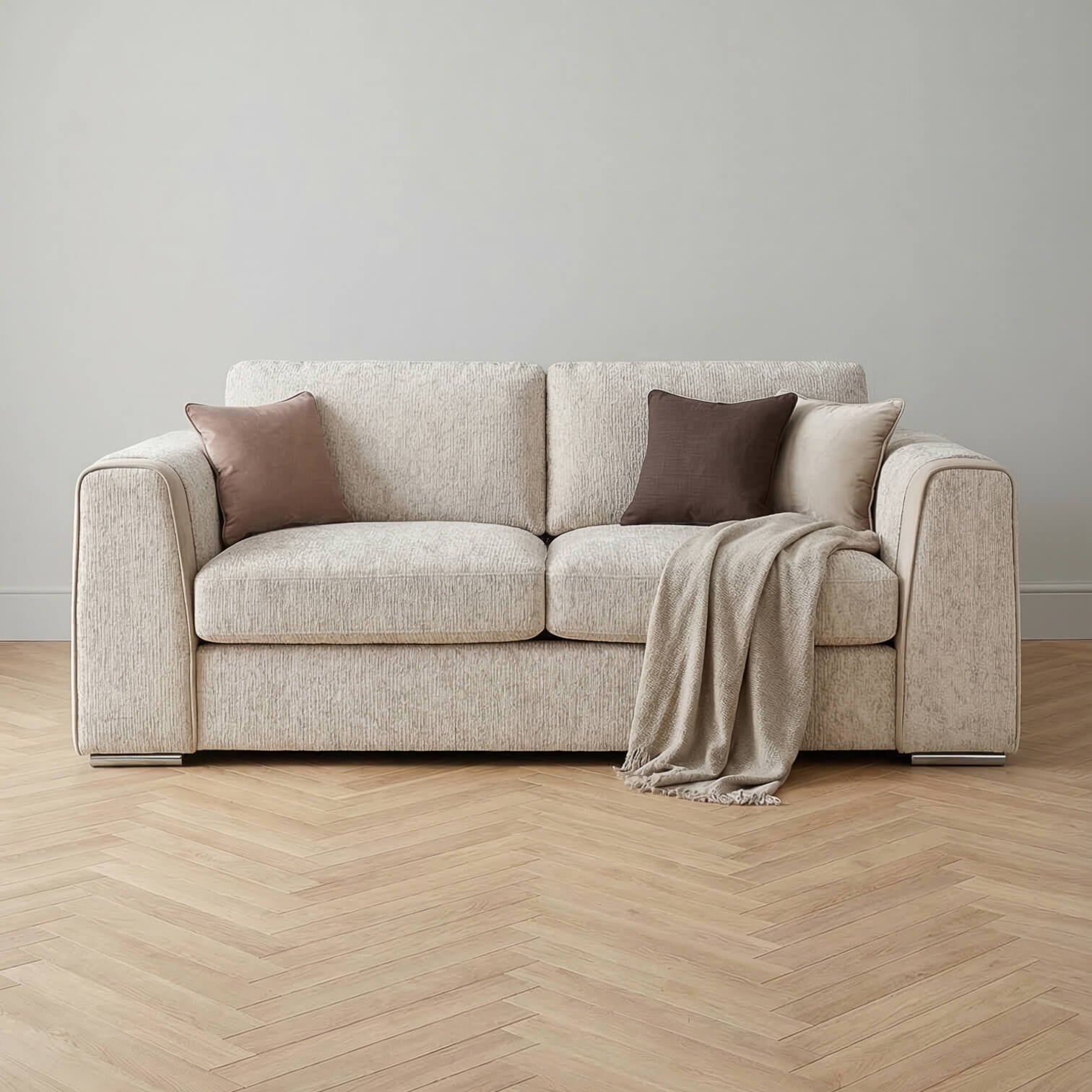 Narela Beige 3 Seater Sofa