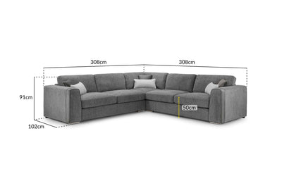 Narela Grey Double Corner Sofa