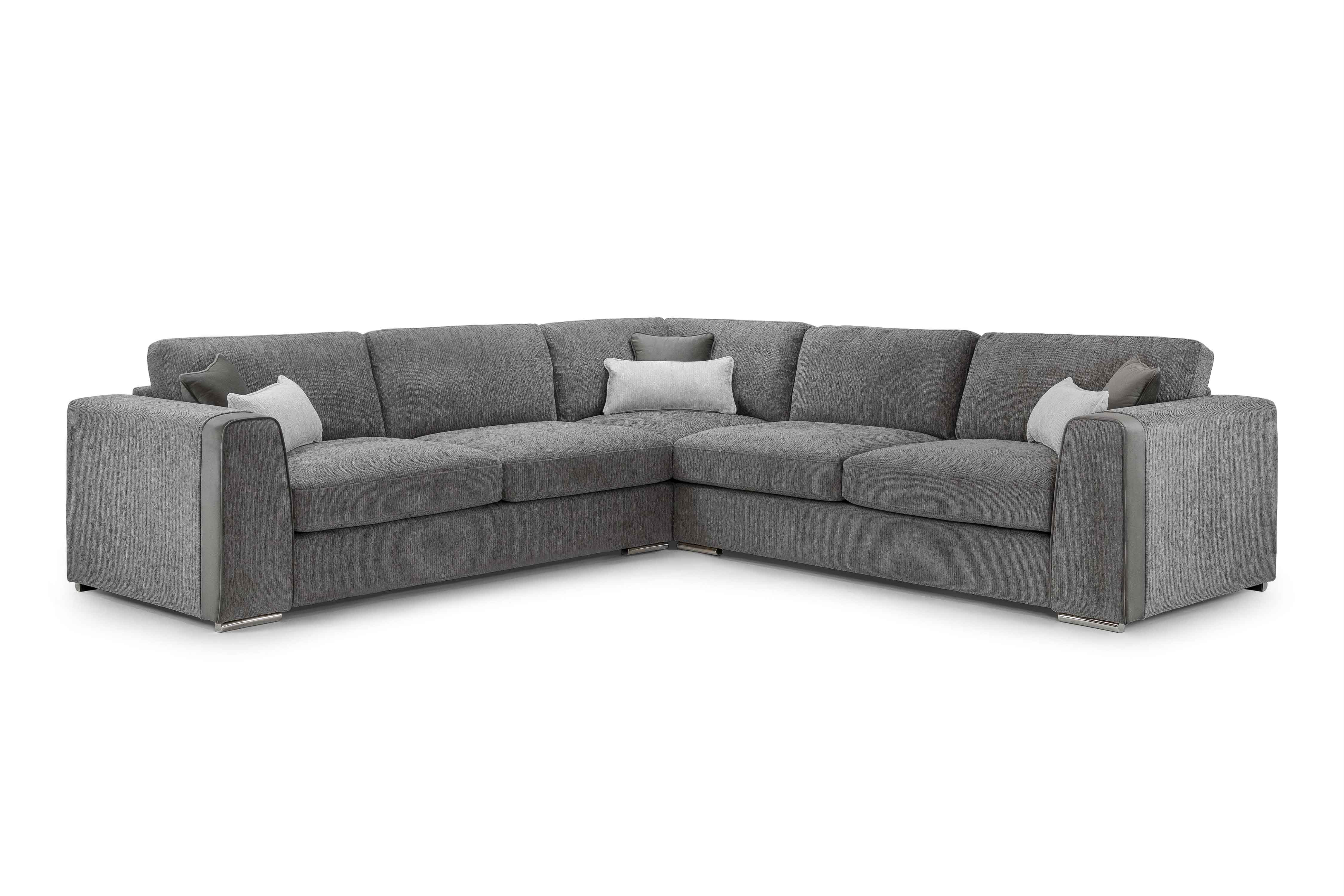Narela Grey Double Corner Sofa