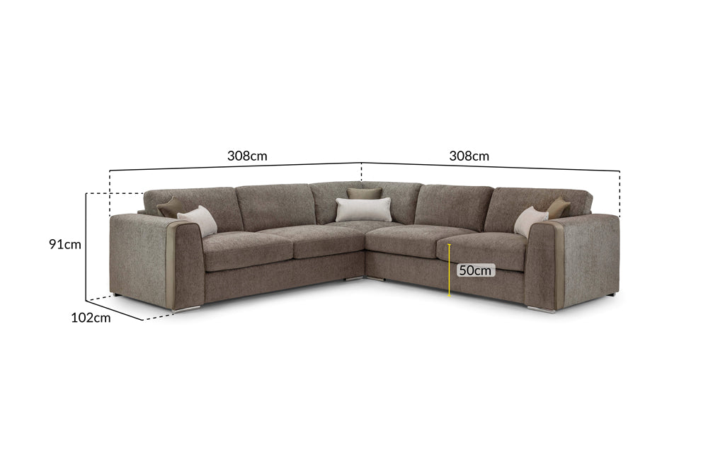 Narela Mocha Double Corner Sofa