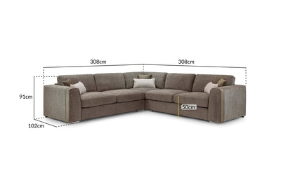 Narela Mocha Double Corner Sofa