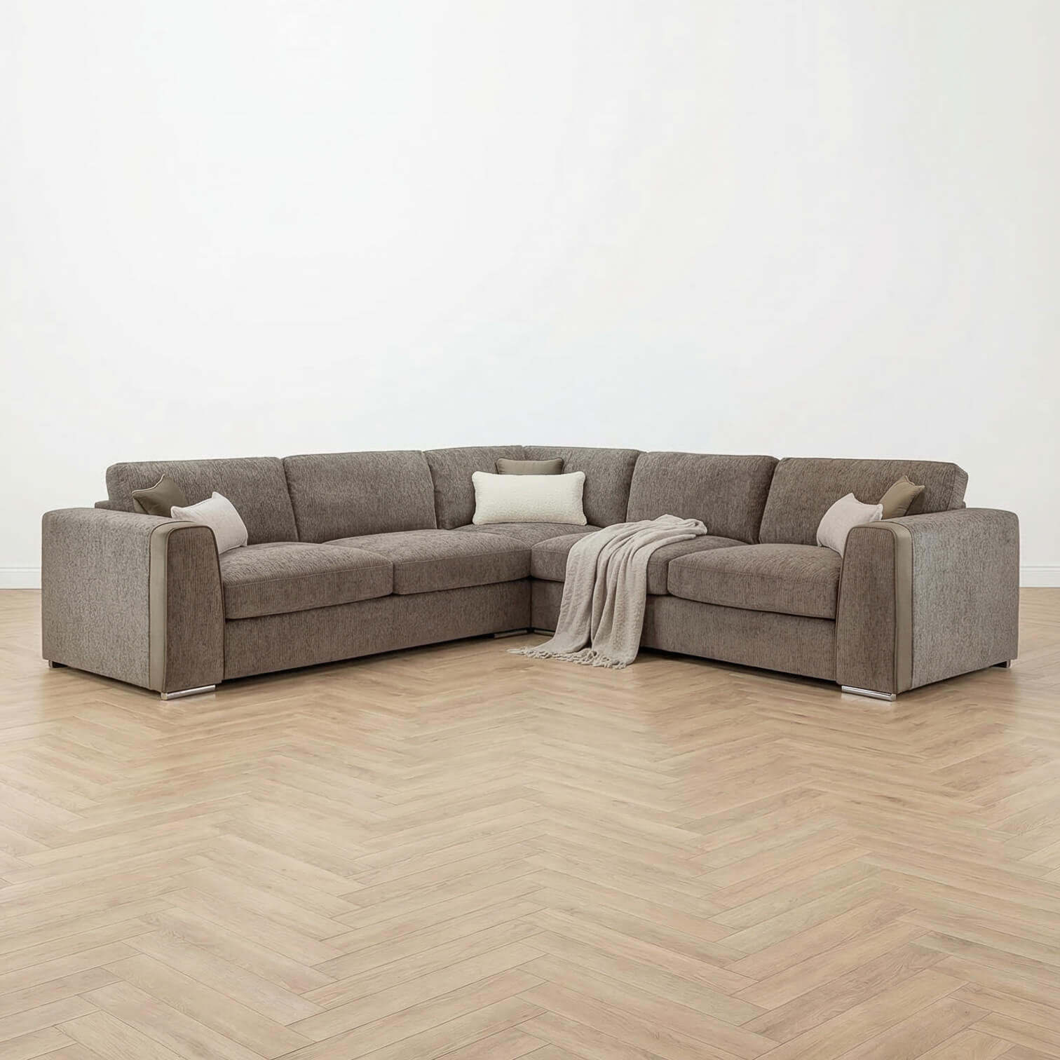 Narela Mocha Double Corner Sofa