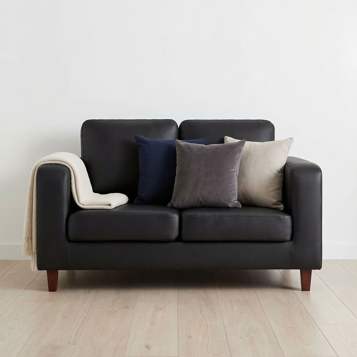 Niro Black 2 Seater Sofa