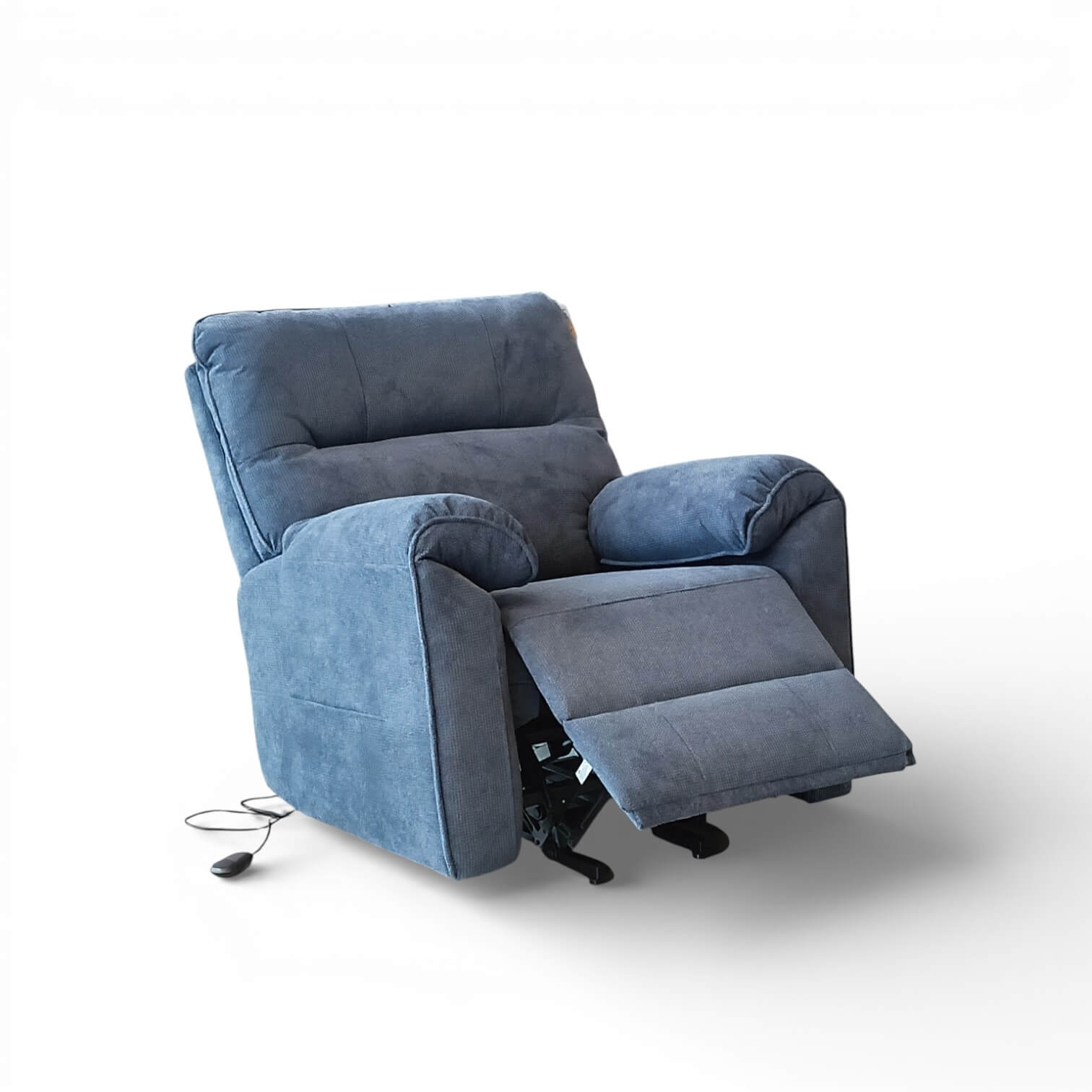 Novar Blue Power Riser Recliner Armchair