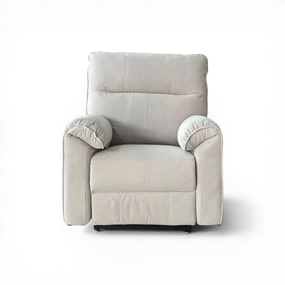 Novar Beige Heat & Massage Power Riser Recliner Armchair
