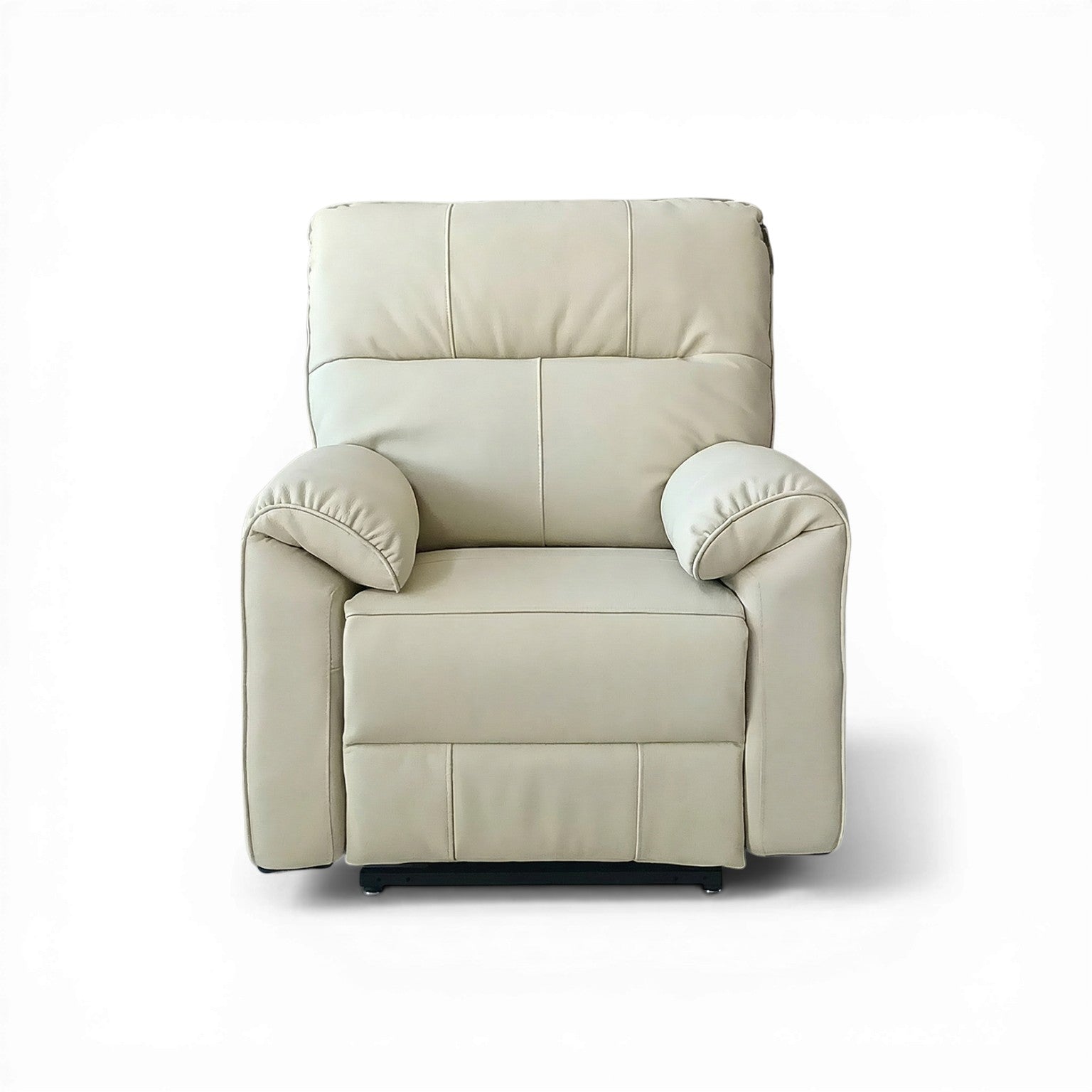 Novar Beige Heat & Massage Power Riser Recliner Armchair