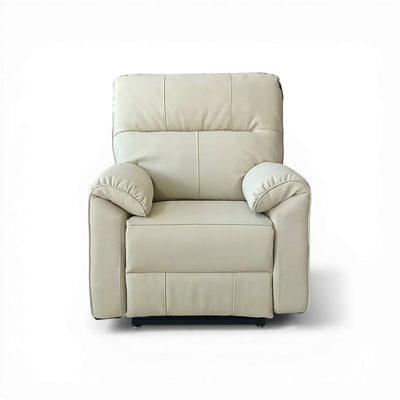 Novar Beige Heat & Massage Power Riser Recliner Armchair