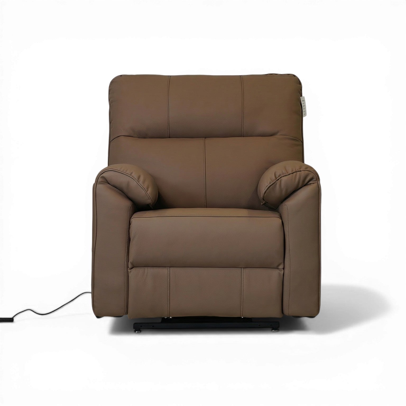 Novar Brown Heat & Massage Power Riser Recliner Armchair