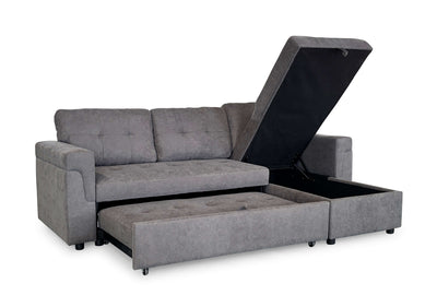Orina Grey Corner Sofa Bed