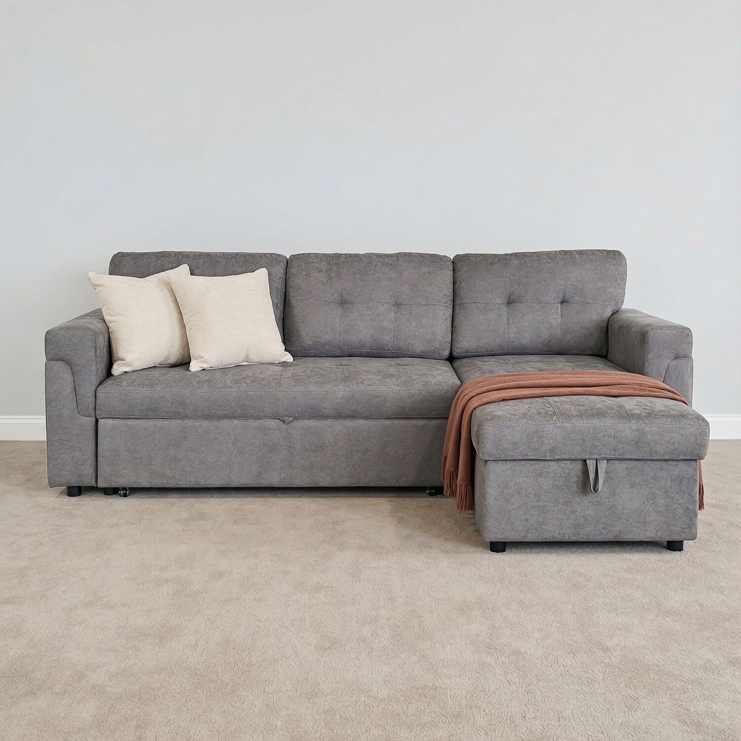 Orina Grey Corner Sofa Bed