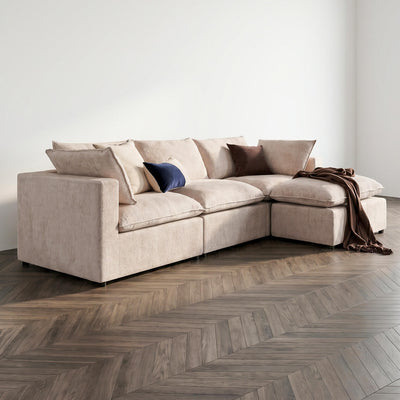 Pamala Beige Modular Corner Sofa