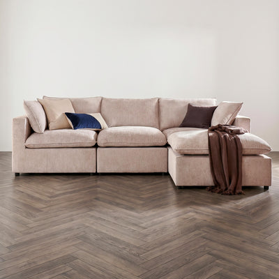 Pamala Beige Modular Corner Sofa